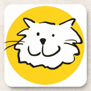 Dessous-de-verre Joyeux Chat Souriant. Thème Chat