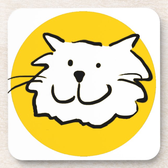 Dessous-de-verre Joyeux Chat Souriant. Thème Chat (Devant)