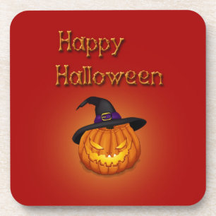 Dessous-de-verre Joyeux Citrouille Halloween avec Casquette