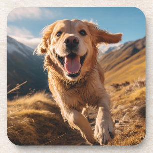 Dessous-de-verre Joyeux Golden Retriever en cours