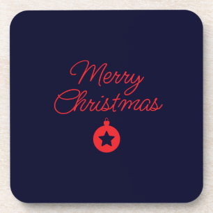 Dessous-de-verre Joyeux Noël Black Rock Bleu classique Unique