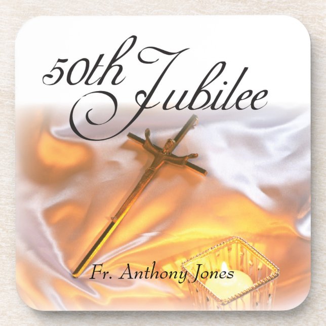 Dessous-de-verre Jubilé d'or Vie religieuse, Cross Candle (Devant)