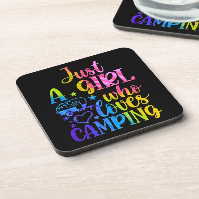 Dessous-de-verre Juste Une Fille Qui Aime Le Camping (Côté gauche)
