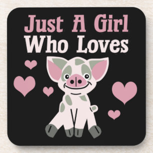 Dessous-de-verre Juste Une Fille Qui Aime Les Cochons