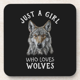 Dessous-de-verre Juste une fille qui aime les loups