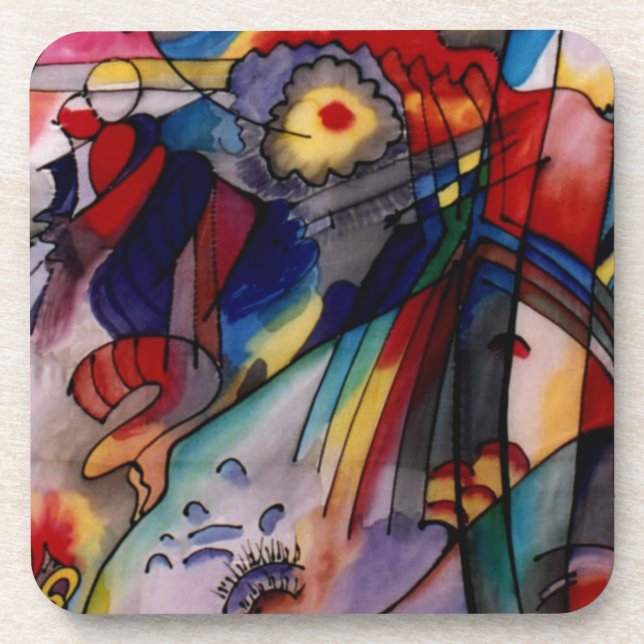 Dessous-de-verre Kandinsky 1913 Peinture Abstraite (Devant)