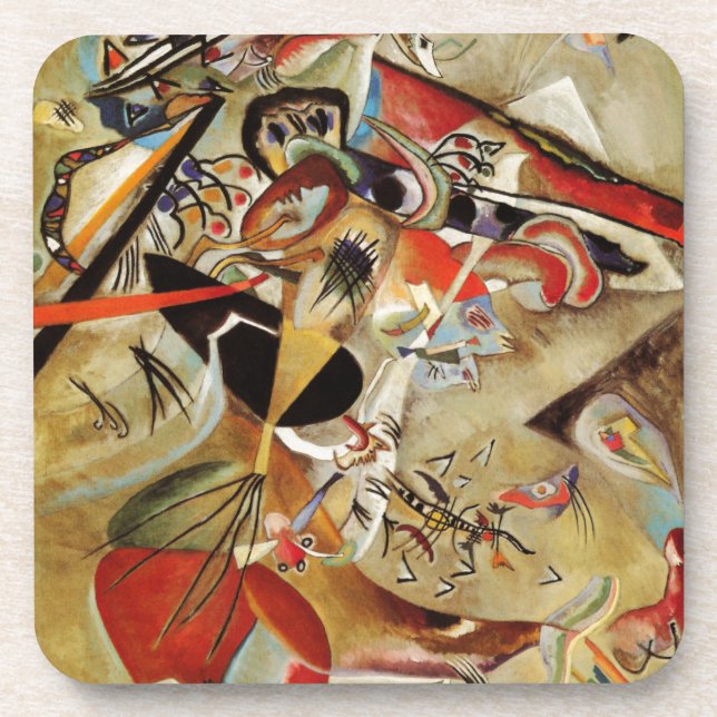 Dessous-de-verre Kandinsky Composition Peinture Abstraite (Devant)