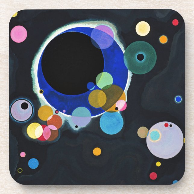 Dessous-de-verre Kandinsky Plusieurs cercles Abstraits (Devant)