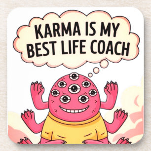 Dessous-de-verre Karma est mon meilleur entraîneur