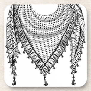 Dessous-de-verre Keffiyeh Écharpe palestinienne tissu traditionnel