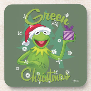Dessous-de-verre Kermit la grenouille Noël vert