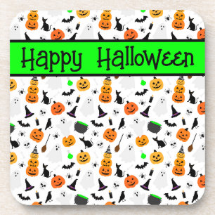 Dessous-de-verre Kid Halloween Ghost Citrouille Black Chat Personna