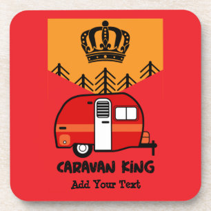 Dessous-de-verre King of the Camper - Drôle Camping RV Coffee Mu