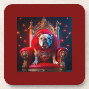 Dessous-de-verre King Winnie Le Bulldog Sur Son Trône