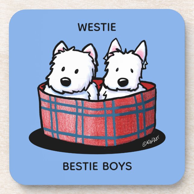 Dessous-de-verre KiniArt Westie Besties (Devant)