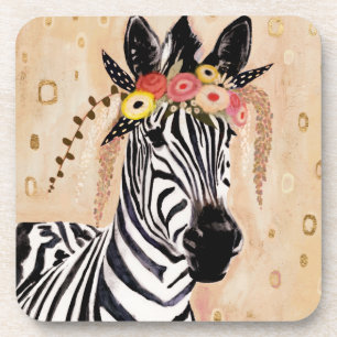 Dessous-de-verre Klimt Zebra   Crown Of Flowers