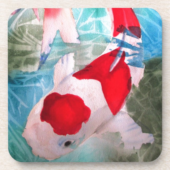 Dessous-de-verre Kohaku Koi 2 Poissons japonais (Devant)