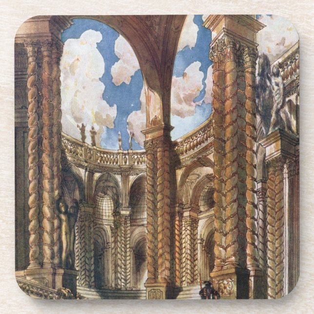 Dessous-de-verre La conception de paysage pour les fiançailles, du (Devant)