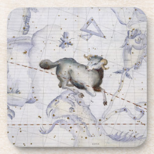 Dessous-de-verre La constellation de Bélier, plaquent 4 du 'atlas