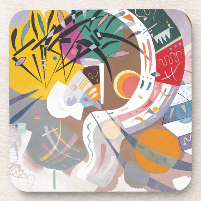 Dessous-de-verre La courbe dominante de Kandinsky Abstraite (Devant)