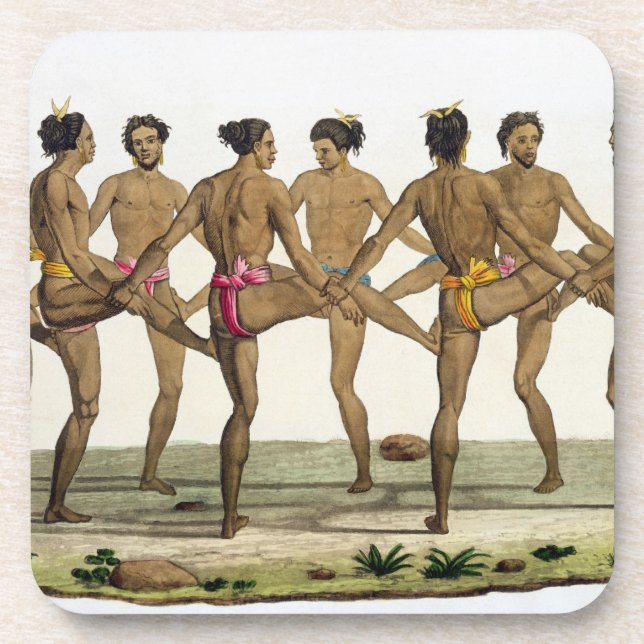 Dessous-de-verre La danse des insulaires de Caroline, plaquent 22 (Devant)