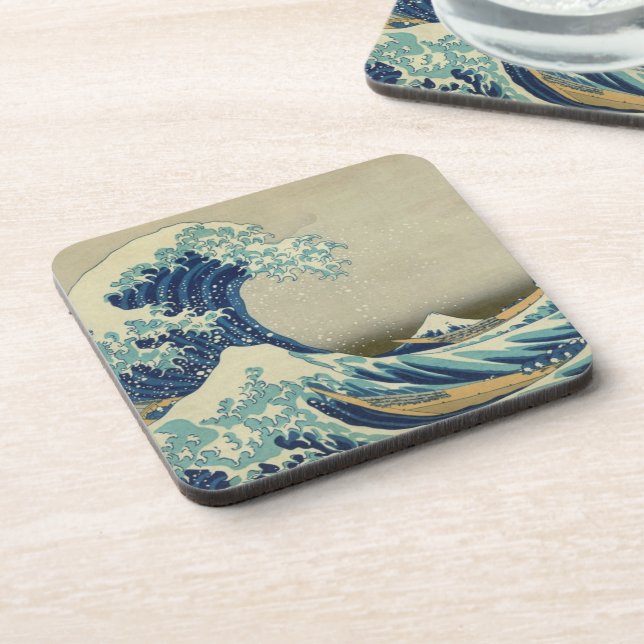 Dessous-de-verre La Grande Vague au large de Kanagawa (Côté gauche)