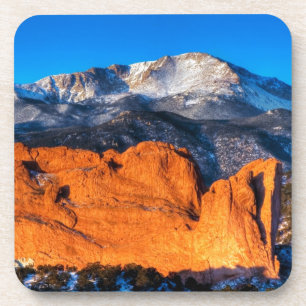 Dessous-de-verre La montagne de l'Amérique au lever de soleil