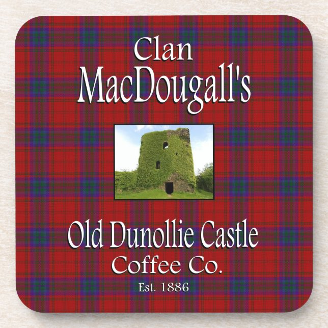 Dessous-de-verre La Old Dunollie Castle Coffee Co de Clan MacDougal (Devant)