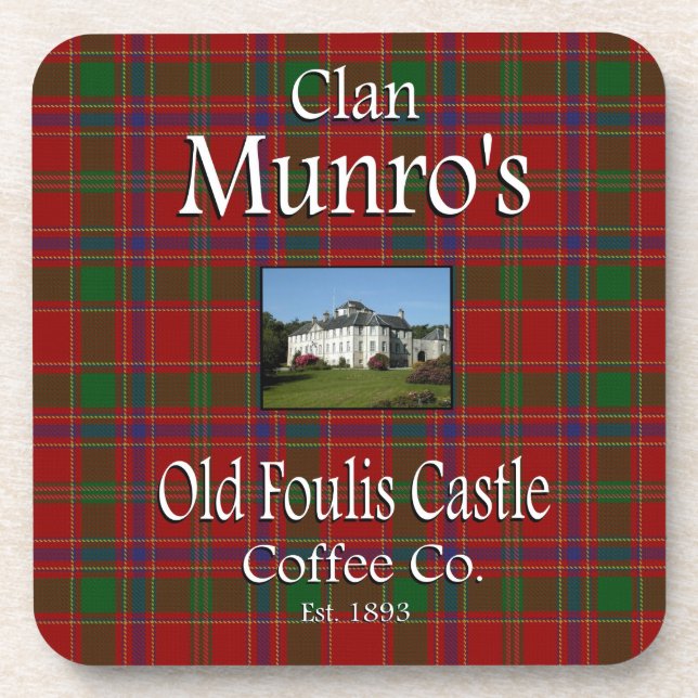 Dessous-de-verre La Old Foulis Castle Coffee Co de Clan Munro. (Devant)