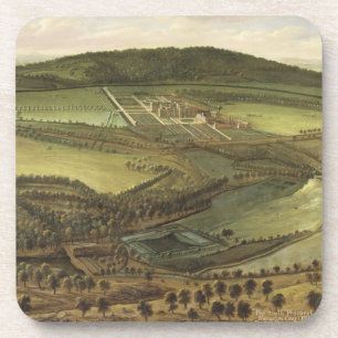 Dessous-de-verre La perspective du nord du Hampton Court, c.1699