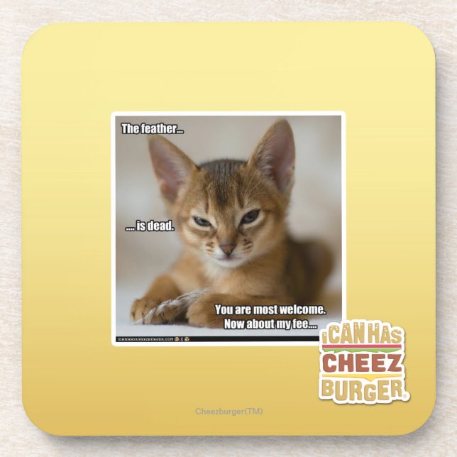 Dessous-de-verre La plume est morte (Devant)