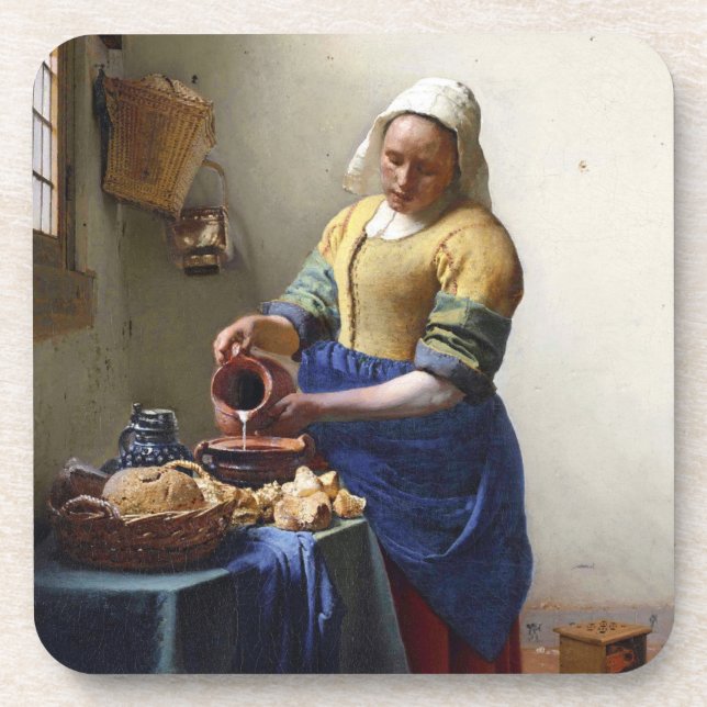 Dessous-de-verre La trayeuse, c.1658-60 (huile sur la toile) (Devant)