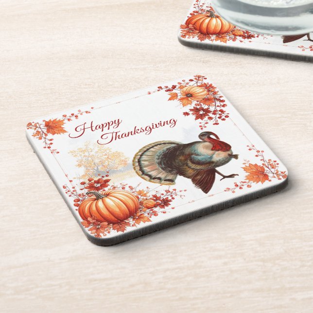 Dessous-de-verre La Turquie patriotique Thanksgiving (Côté gauche)