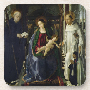 Dessous-de-verre La Vierge et l'enfant (huile)