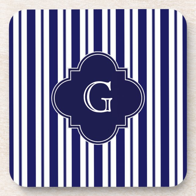 Dessous-de-verre Label monogram de la marine (Devant)