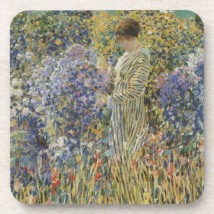 Dessous-de-verre Lady in a Garden par Frederick Frieseke, Art