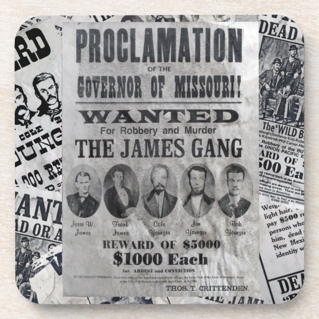 Dessous-de-verre L'affiche Recherchée de bande de James (Devant)