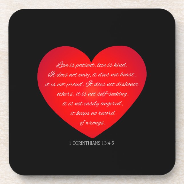 Dessous-de-verre L'amour est une citation du patient Valentine | DE (Devant)