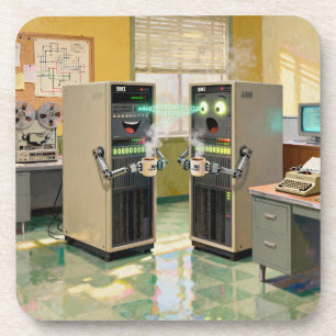 Dessous-de-verre « Langage Machine » - Technologie humoristique