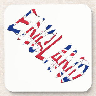 Dessous-de-verre L'Angleterre superposée sur le coastère Union Jack