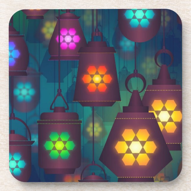Dessous-de-verre Lanternes arabes Design moyen-oriental (Devant)