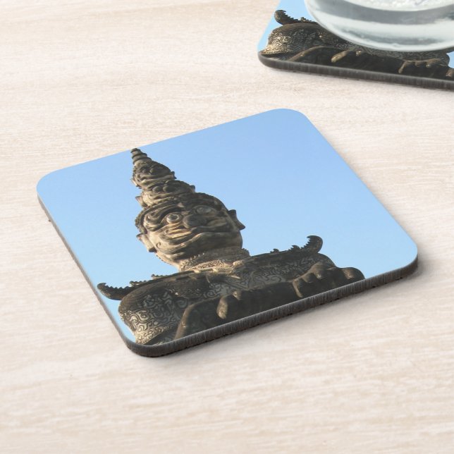 Dessous-de-verre Lao Giant Guardian .. Parc du Bouddha, Vientiane,  (Côté gauche)