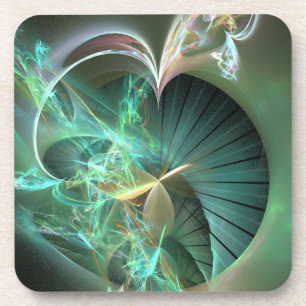 Dessous-de-verre Laser Light Show sur disque vert