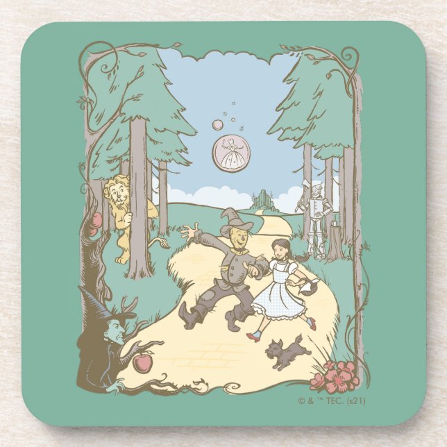 Dessous-de-verre L'Assistant D'Oz™ | Storbook Yellow Brick Road (Devant)