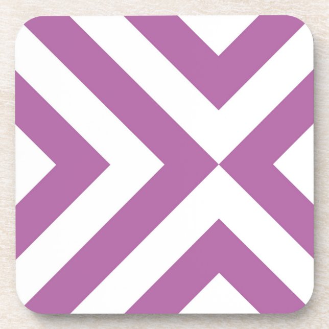 Dessous-de-verre Lavande et Chevrons blancs (Devant)