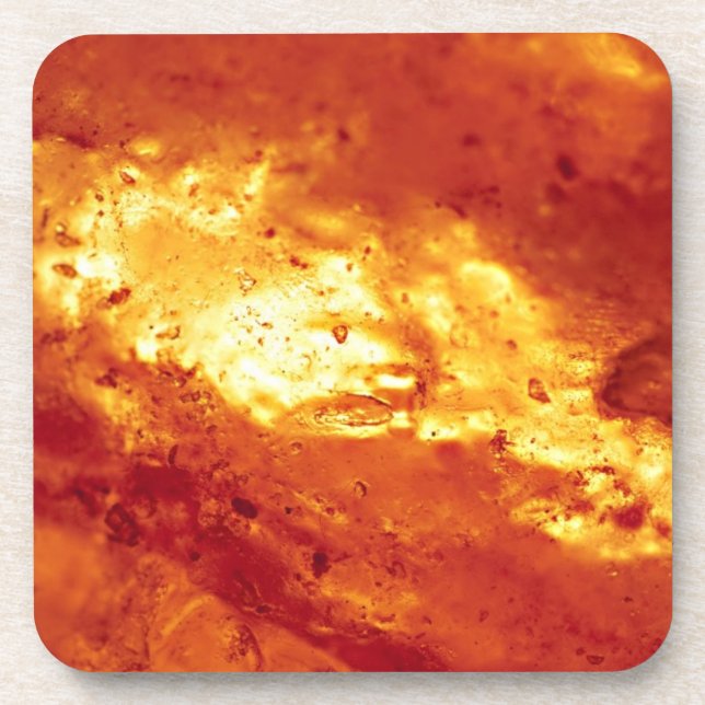 Dessous-de-verre Lave chaude rouge et blanche (Devant)