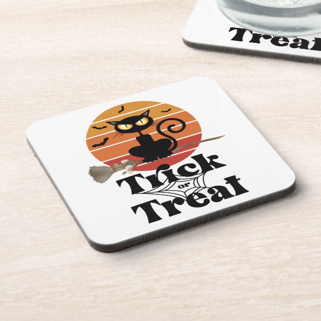 Dessous-de-verre L'aventure Trick or Treat de la chatte sorcière (Côté gauche)