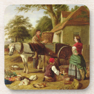 Dessous-de-verre Le chariot du marché, 1864 (huile sur la toile)