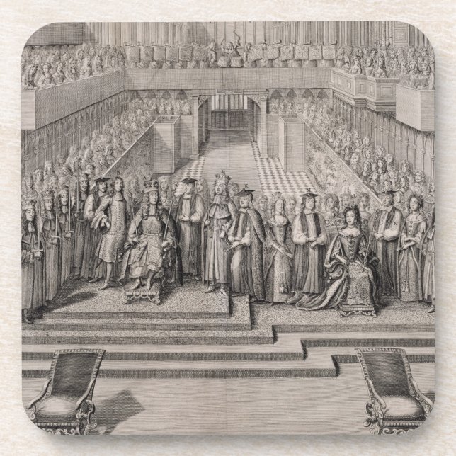Dessous-de-verre Le couronnement du Roi James II (1633-1701) et (Devant)