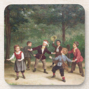 Dessous-de-verre Le cuir épais 91316me d'homme T33268 aveugle ;